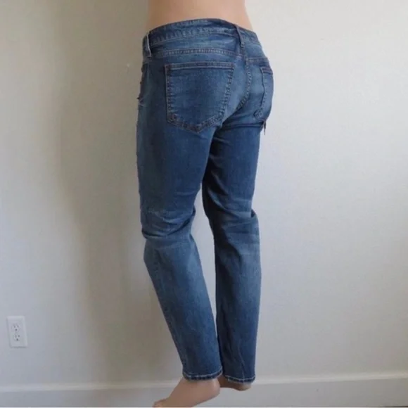 KUT from the KLOTH Jeans Women DISTRESSED Blue Denim Boyfriend Plus Size 16 NWT - Picture 2 of 4